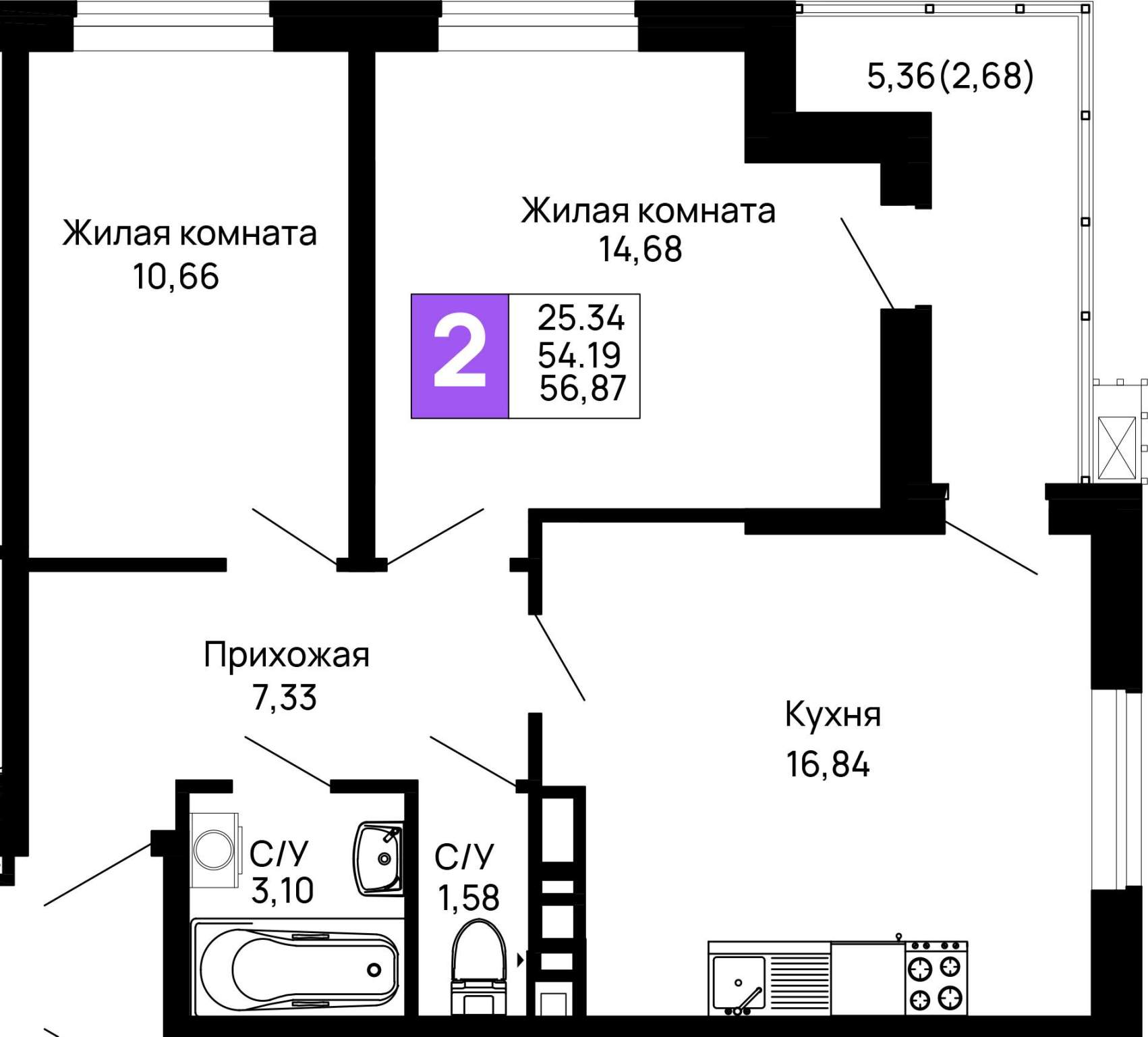 Фото квартиры по адресу Москва, Авиационный переулок, д.1 