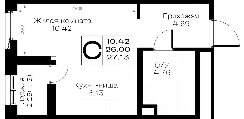 Фото квартиры по адресу Москва, д.к1.1 