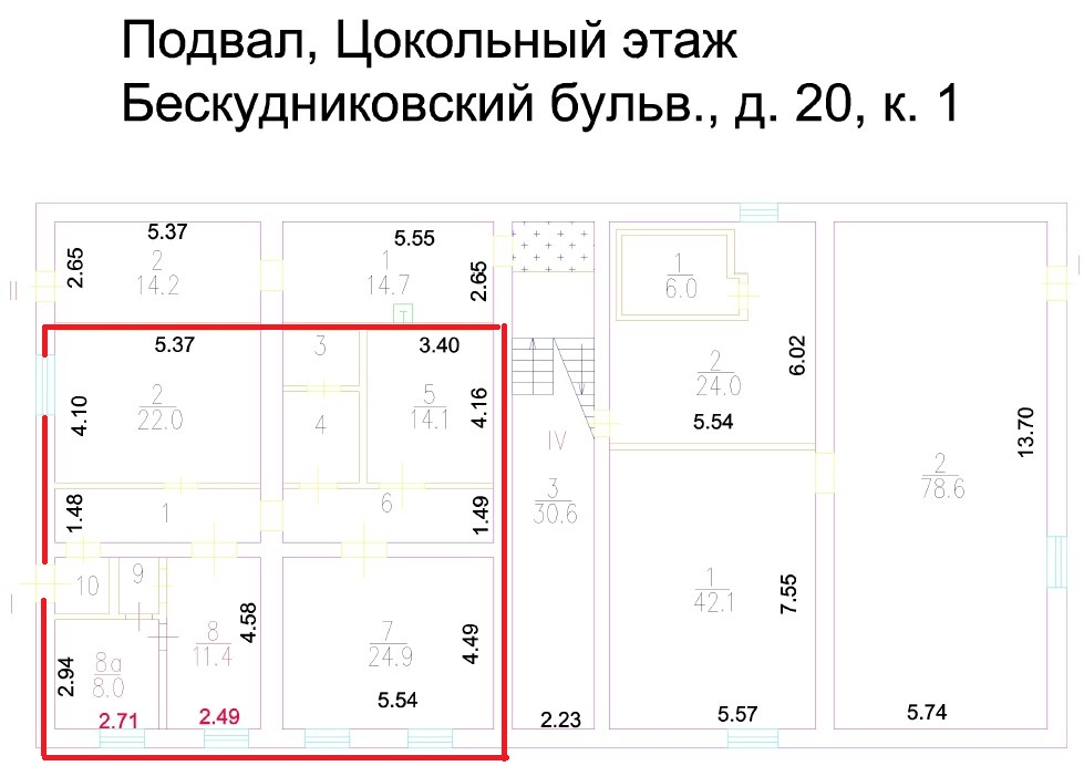 Объект по адресу Москва, Бескудниковский бульвар, д.20к1 