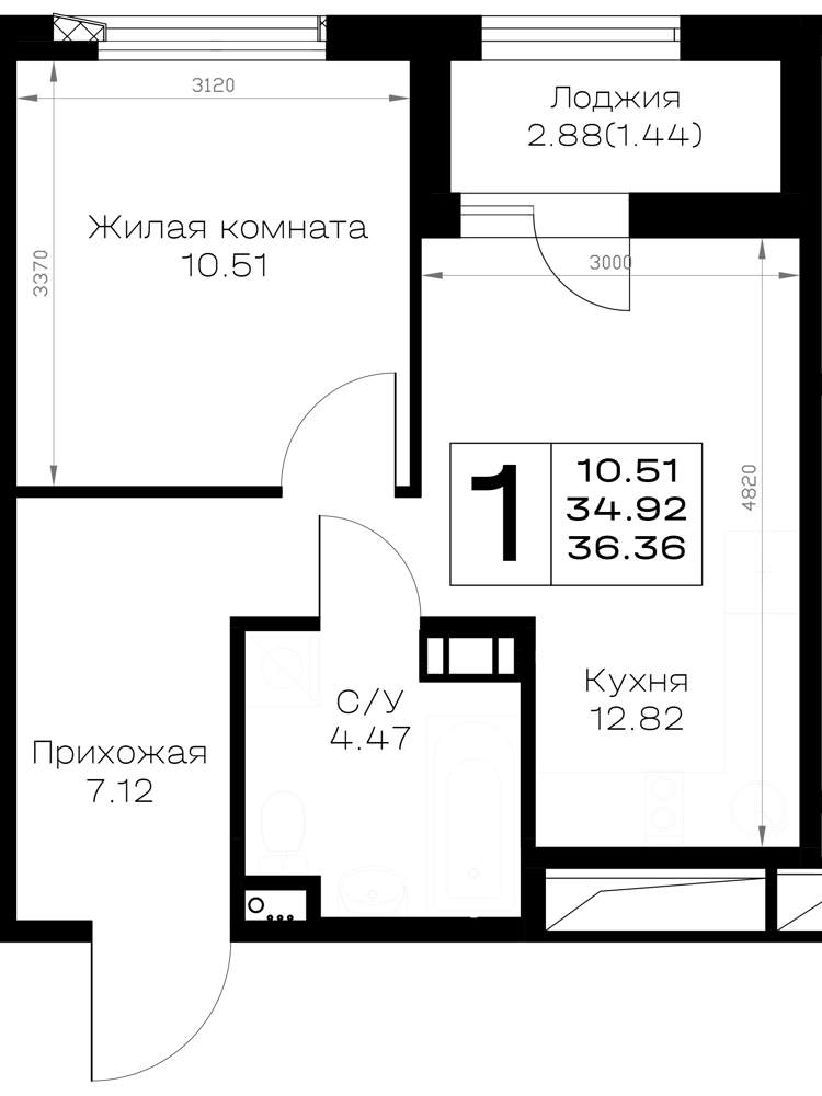 Фото квартиры по адресу Москва, д.к1.1 