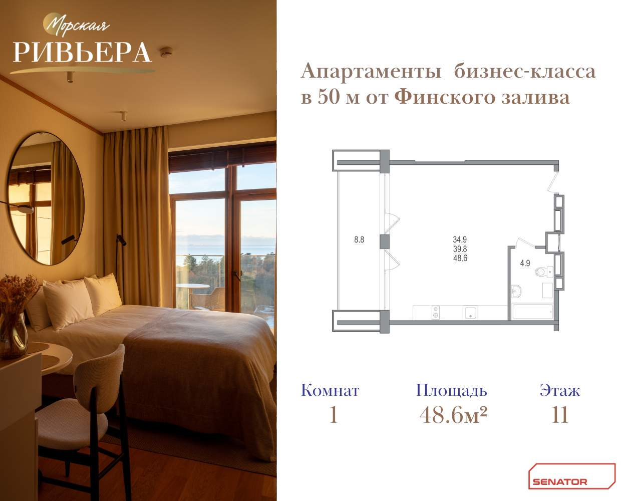 Фото квартиры по адресу Санкт-Петербург г, Приморское ш, д. 570литерал