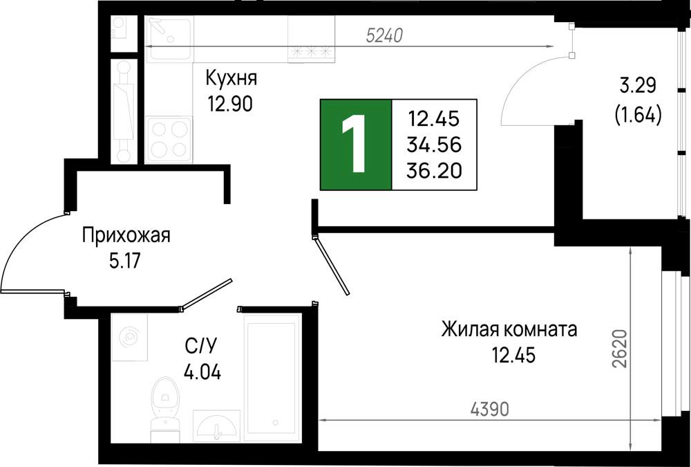 Фото квартиры по адресу Москва, Первых ул., д.1 