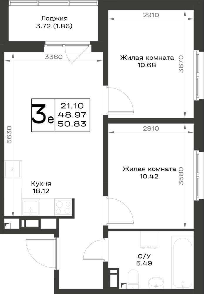 Фото квартиры по адресу Москва, Первых ул., д.1 