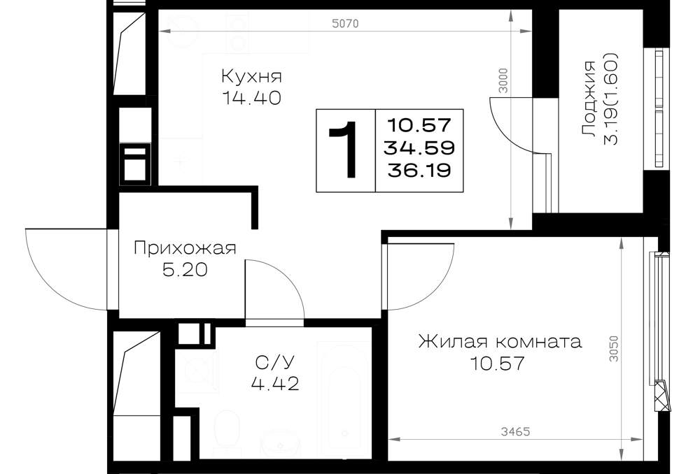 Фото квартиры по адресу Москва, д.к1.1 