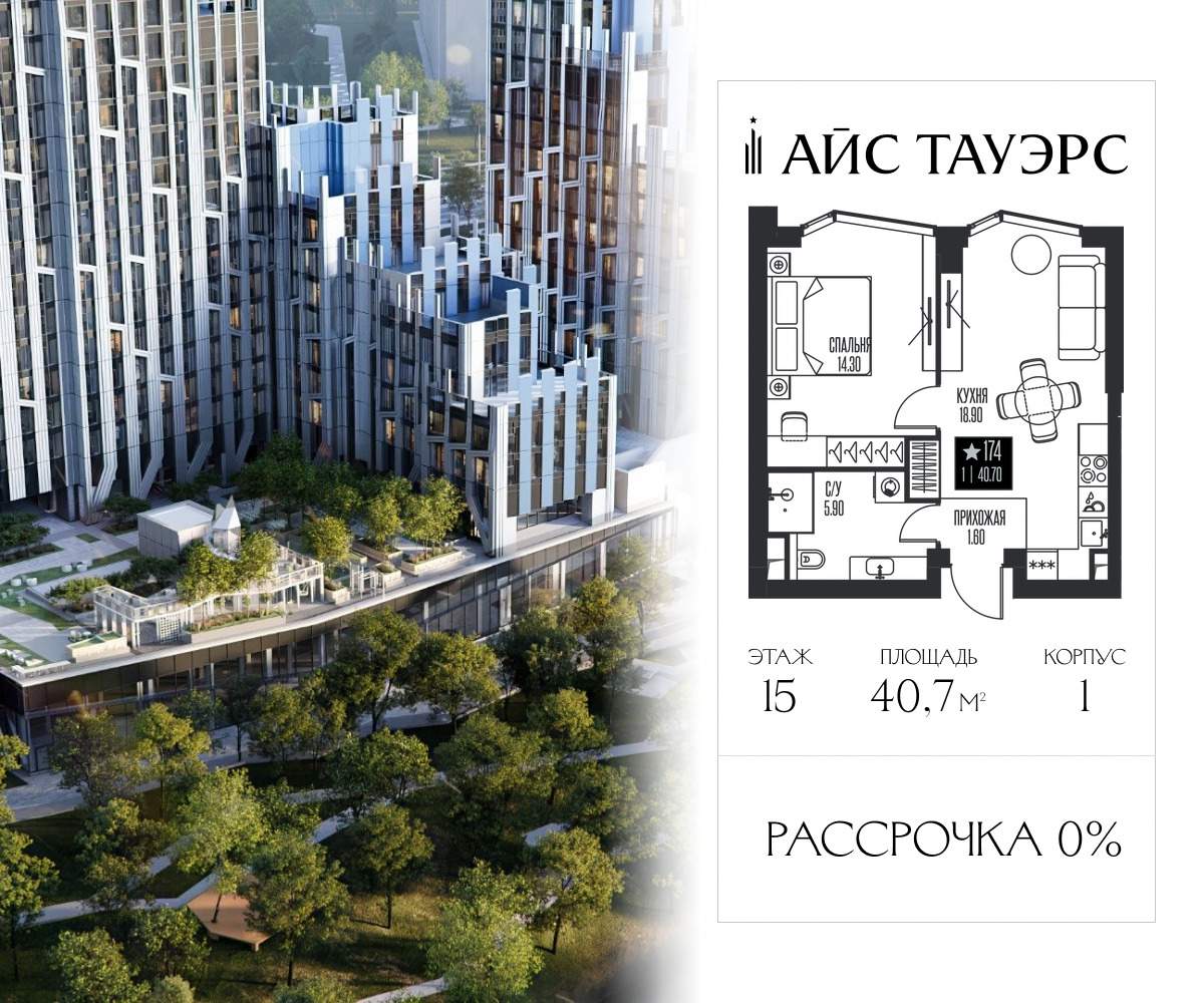 Фото квартиры по адресу Москва, Лобачевского улица, д.стр1 