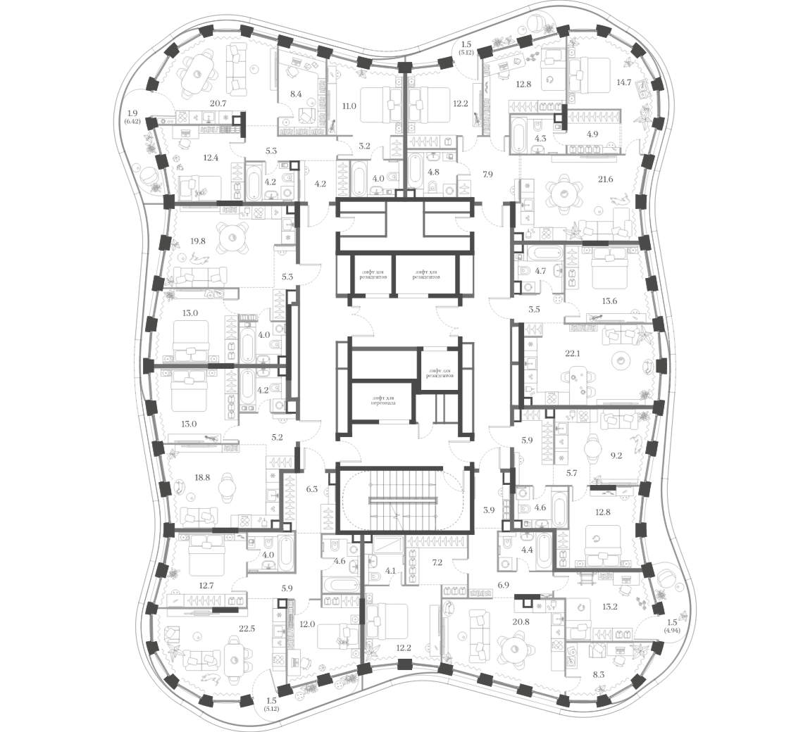 Фото квартиры по адресу Москва, Красноармейская улица, д.11 