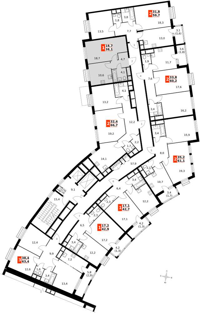 Фото квартиры по адресу Московская обл, Развилка п, Римский проезд, д. 5стр1