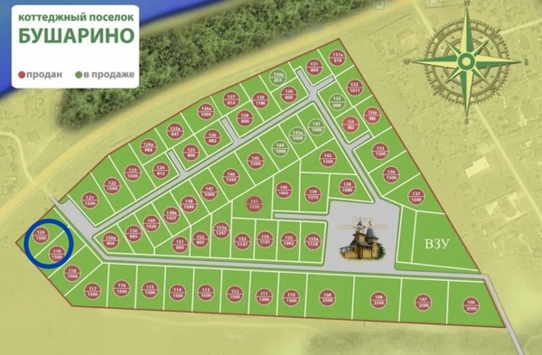 Объект по адресу Московская обл, Одинцово г, Бушарино д, ГП-3 тер