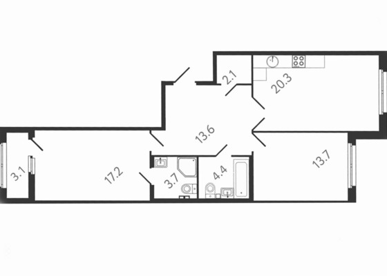 Фото квартиры по адресу Санкт-Петербург г, Миргородская ул, д. 1
