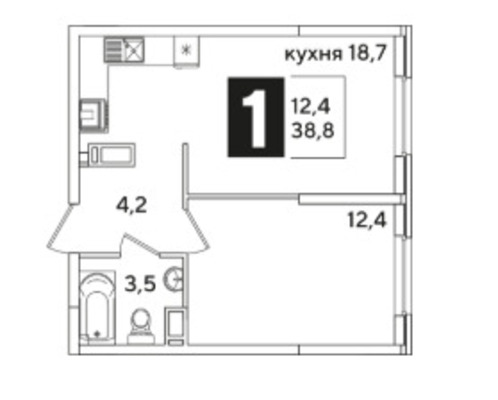 Фото квартиры по адресу Москва, им. Ивана Беличенко ул, 90 
