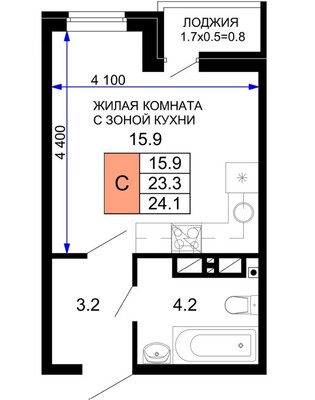 Фото квартиры по адресу Москва, 2-я Линия ул, корпус 21 
