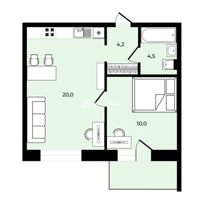 Фото квартиры по адресу Санкт-Петербург, Корнея Чуковского ул, 5к2 