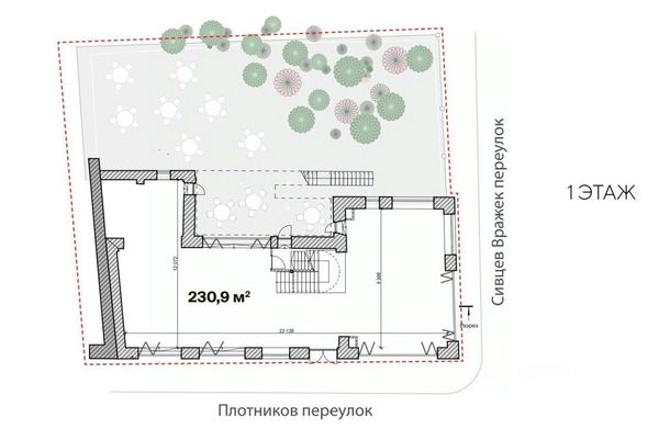 Объект по адресу Москва, Сивцев Вражек пер, 36/18 