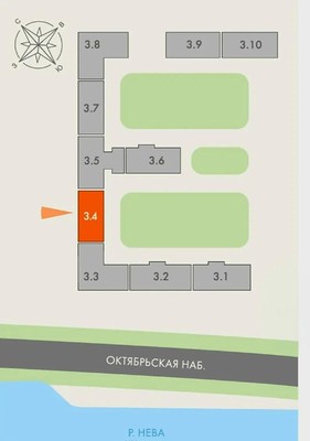 Фото квартиры по адресу Санкт-Петербург г, Октябрьская наб, д. 40А