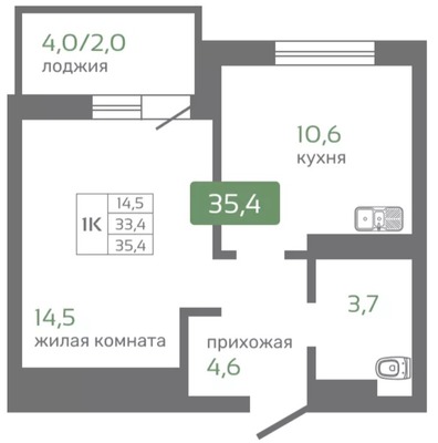 Фото квартиры по адресу Москва, Норильская ул, 64 