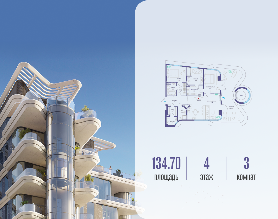 Объект по адресу Москва, ул. Нижние Мнёвники, ЖК «Остров», 10 квартал, вилла 2 