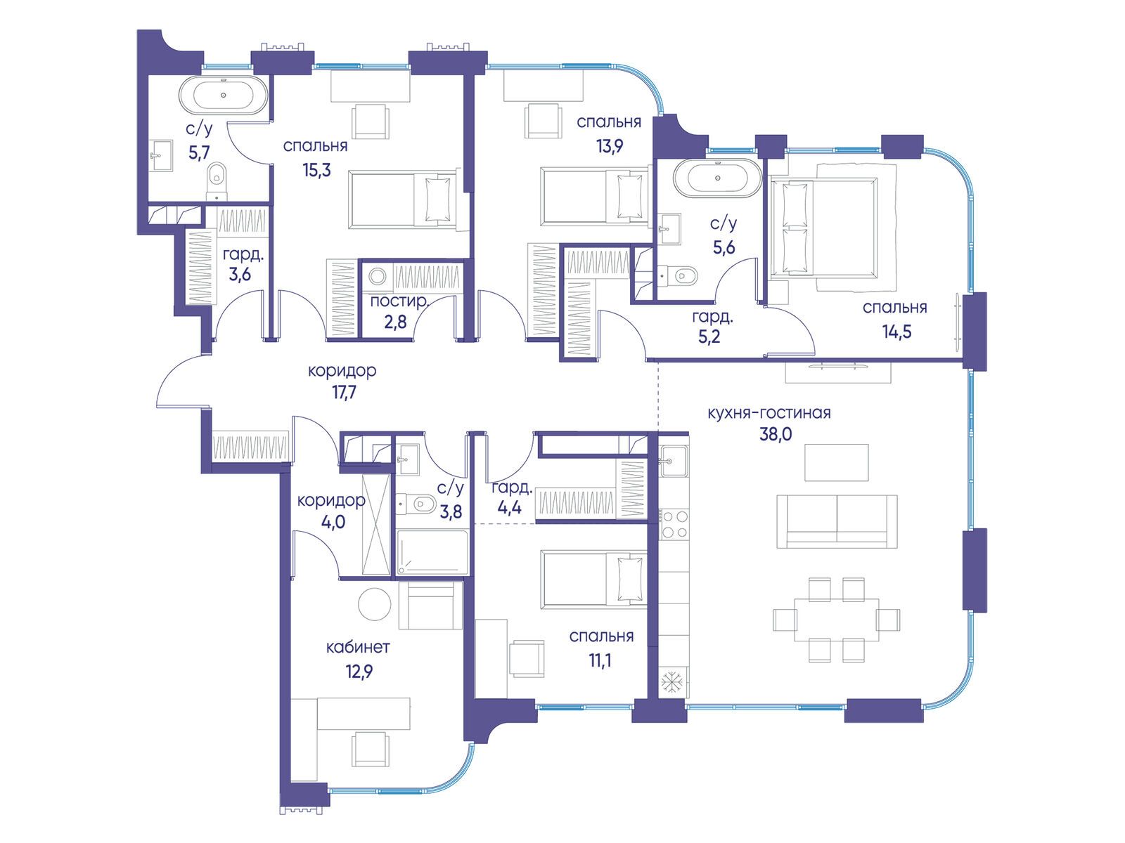 Объект по адресу Москва, улица Нижние Мнёвники, ЖК «Остров», 7-й квартал, к2 