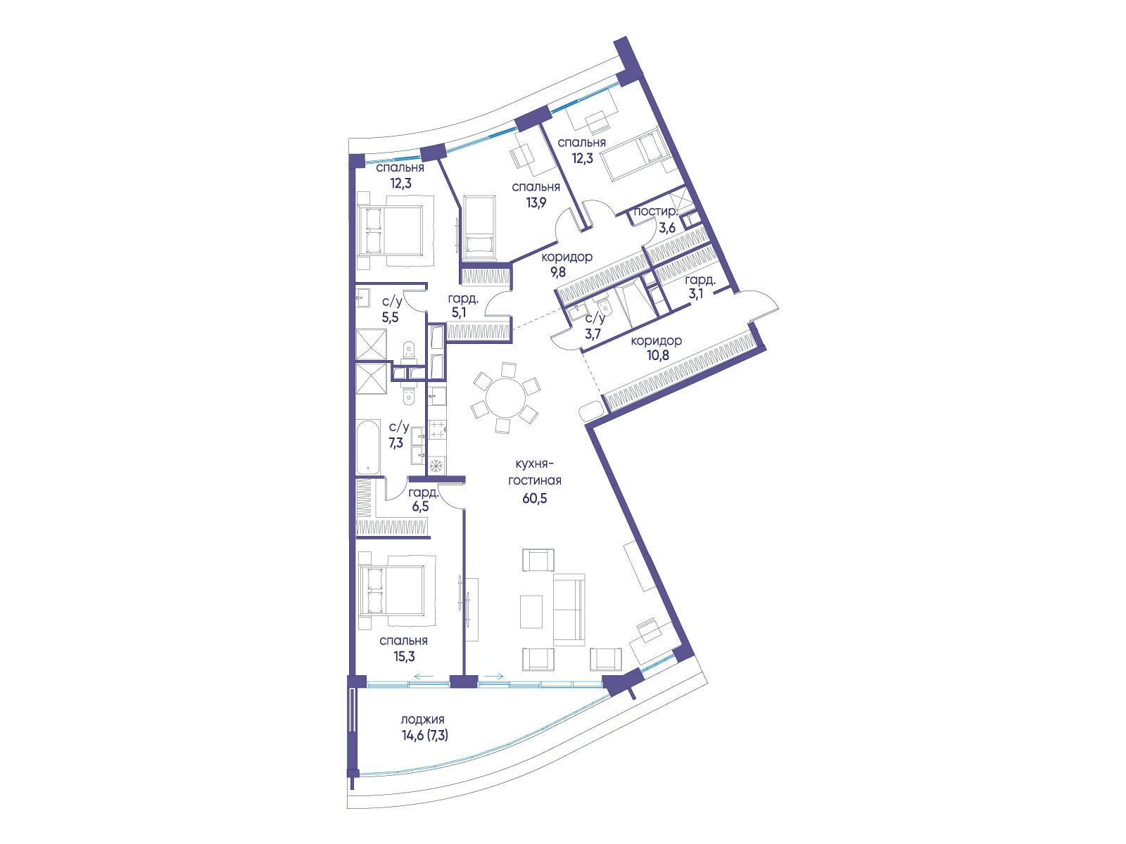 Объект по адресу Москва, улица Нижние Мнёвники, ЖК «Остров», 7-й квартал, к5 