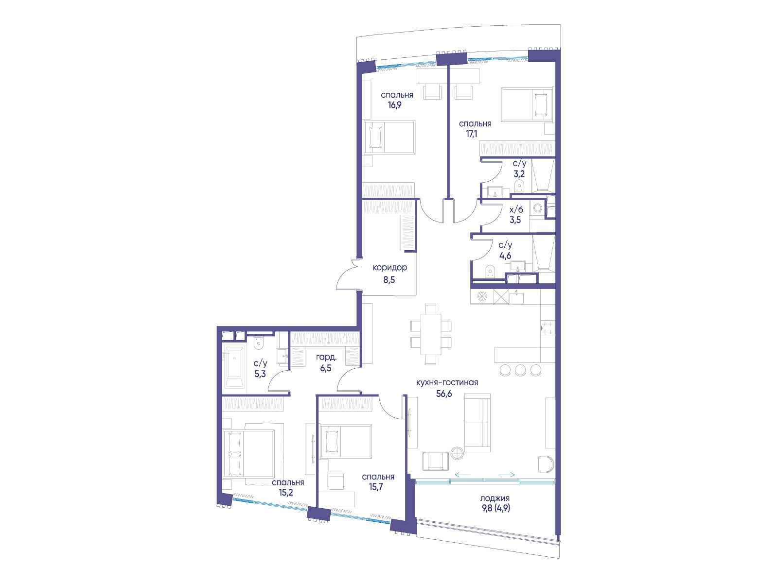 Объект по адресу Москва, улица Нижние Мнёвники, ЖК «Остров», 7-й квартал, к4 