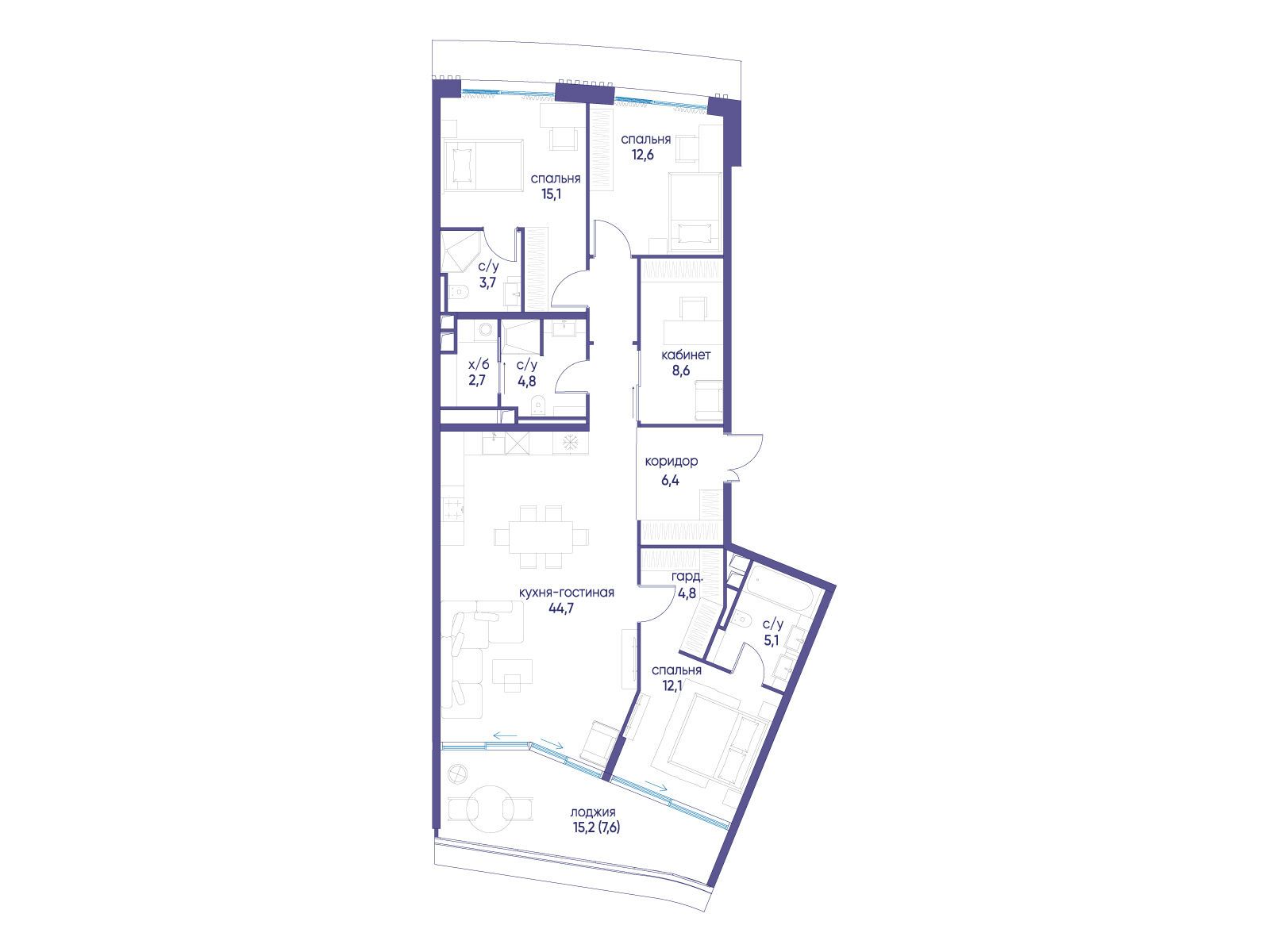 Объект по адресу Москва, улица Нижние Мнёвники, ЖК «Остров», 7-й квартал, к4 