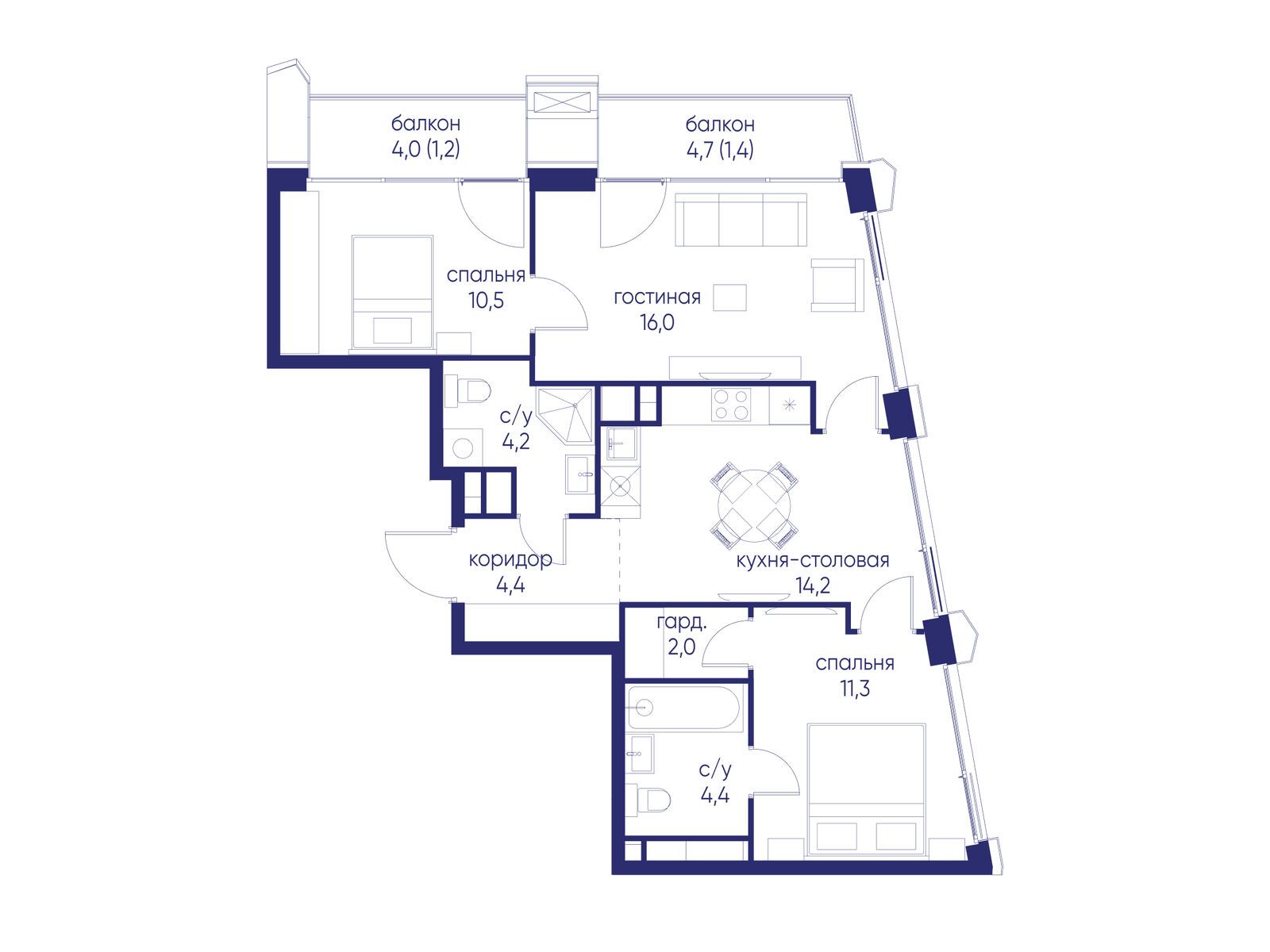 Фото квартиры по адресу Москва, ул. Нижние Мнёвники, земельный участок 62В, корпус 6 