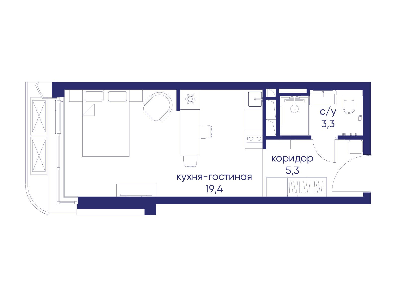 Фото квартиры по адресу Москва, ул. Нижние Мнёвники, земельный участок 62В, корпус 1 
