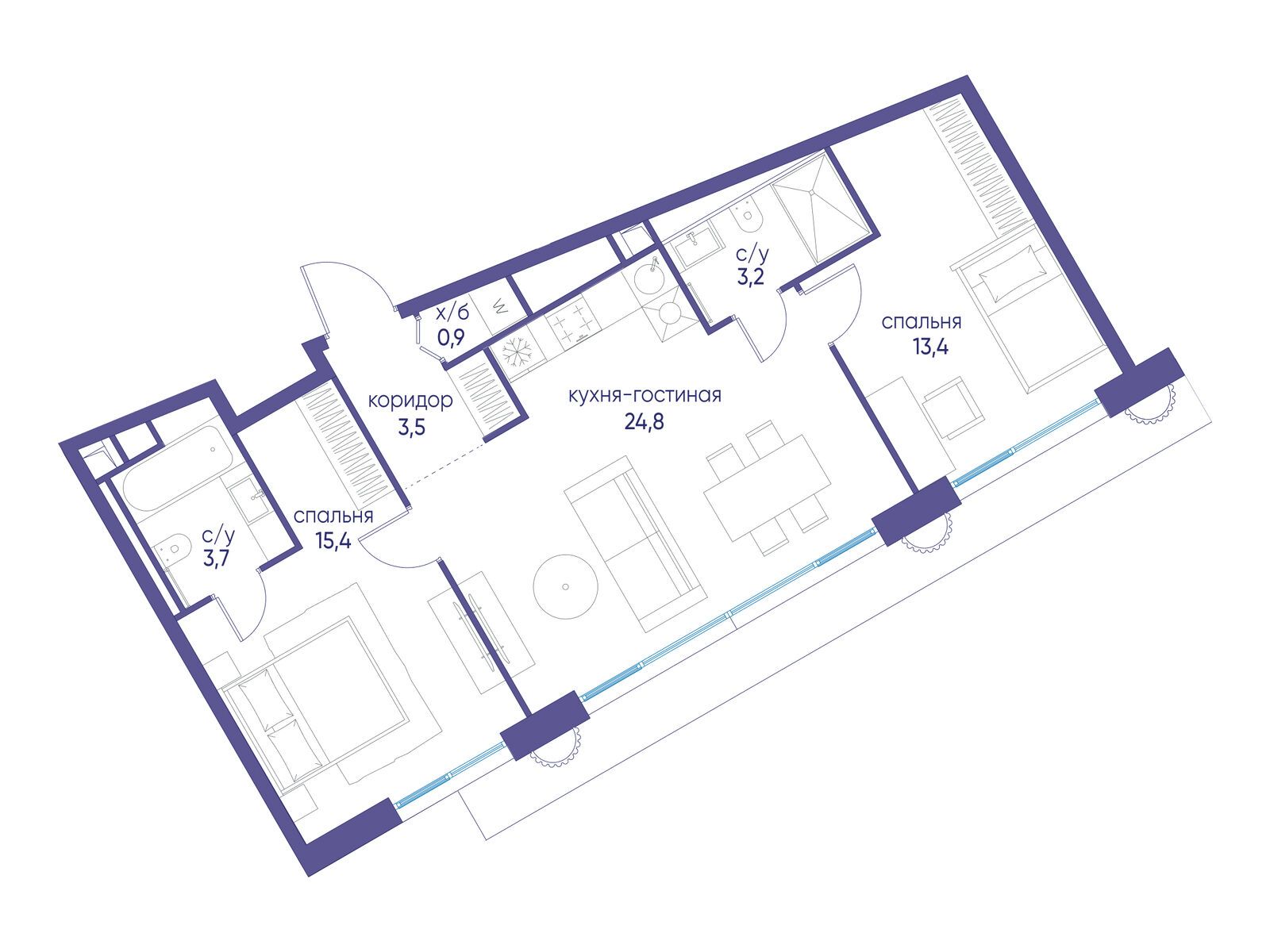 Объект по адресу Москва, улица Нижние Мнёвники, ЖК «Остров», 7-й квартал, к7 