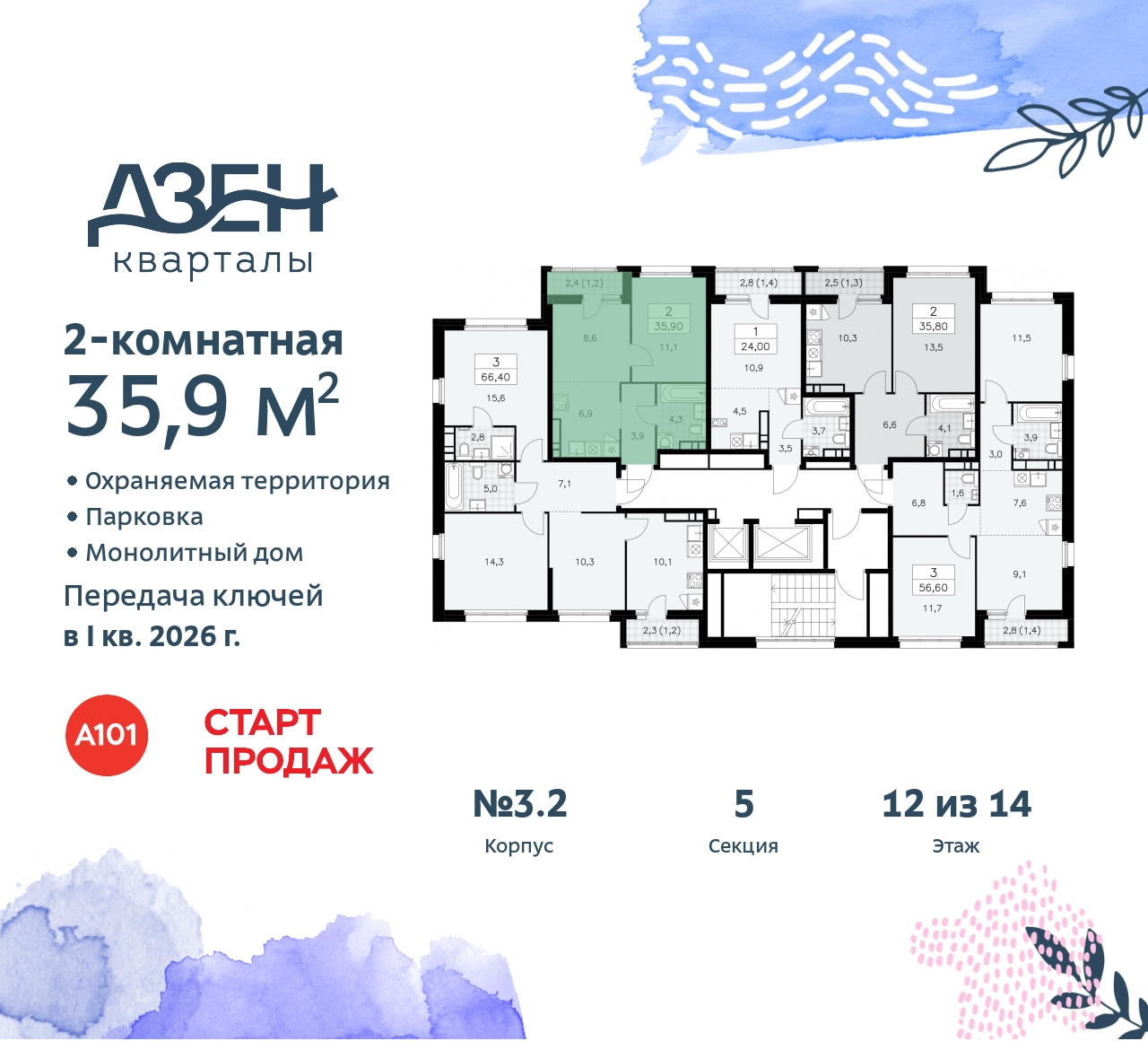 Объект по адресу Москва, Дзен-кварталы, 2.1 