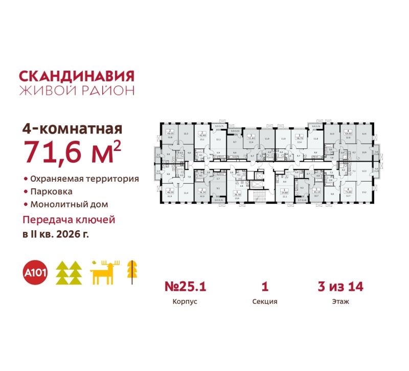 Объект по адресу Москва г, Сосенское п, Скандинавский б-р, д. 25