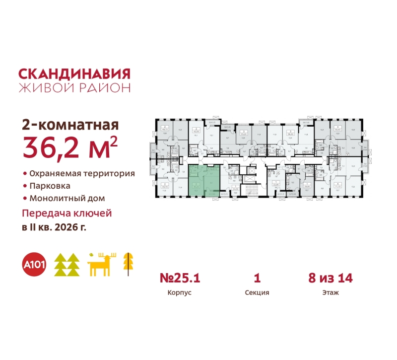 Объект по адресу Москва г, Сосенское п, Скандинавский б-р, д. 25