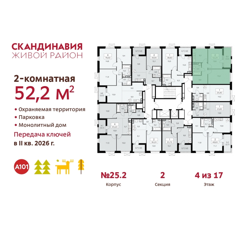 Объект по адресу Москва г, Сосенское п, Скандинавский б-р, д. 25