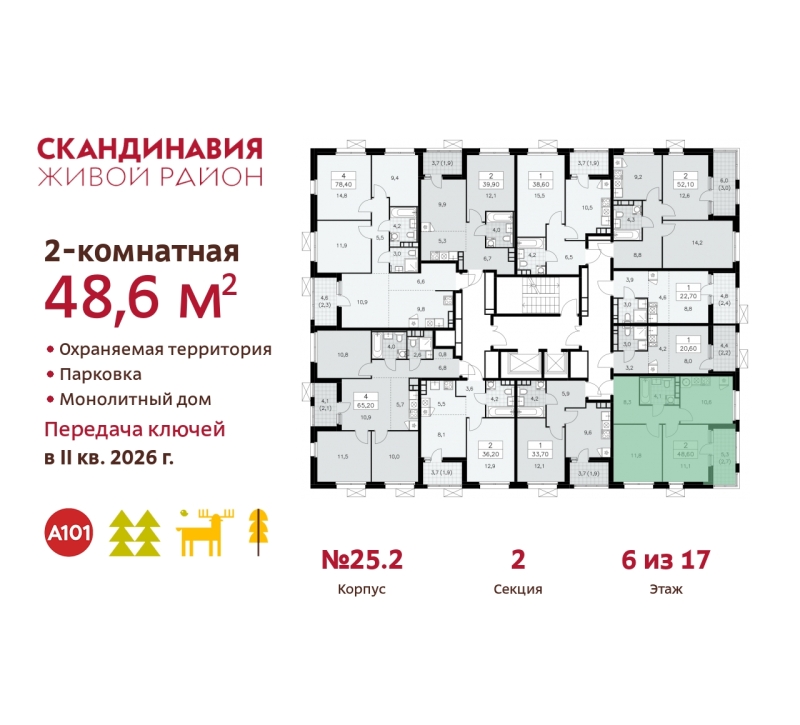 Объект по адресу Москва г, Сосенское п, Скандинавский б-р, д. 25