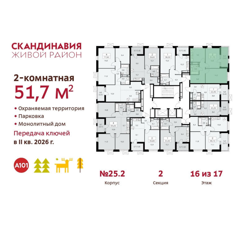 Объект по адресу Москва г, Сосенское п, Скандинавский б-р, д. 25