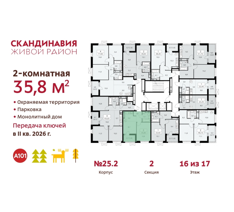 Объект по адресу Москва г, Сосенское п, Скандинавский б-р, д. 25