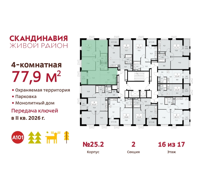 Объект по адресу Москва г, Сосенское п, Скандинавский б-р, д. 25