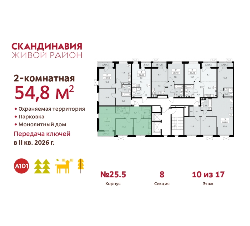 Объект по адресу Москва г, Сосенское п, Скандинавский б-р, д. 25