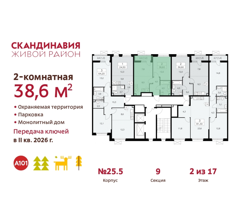 Объект по адресу Москва г, Сосенское п, Скандинавский б-р, д. 25