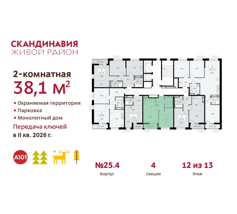 Объект по адресу Москва г, Сосенское п, Скандинавский б-р, д. 25