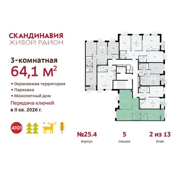 Объект по адресу Москва г, Сосенское п, Скандинавский б-р, д. 25