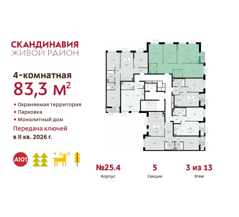 Объект по адресу Москва г, Сосенское п, Скандинавский б-р, д. 25