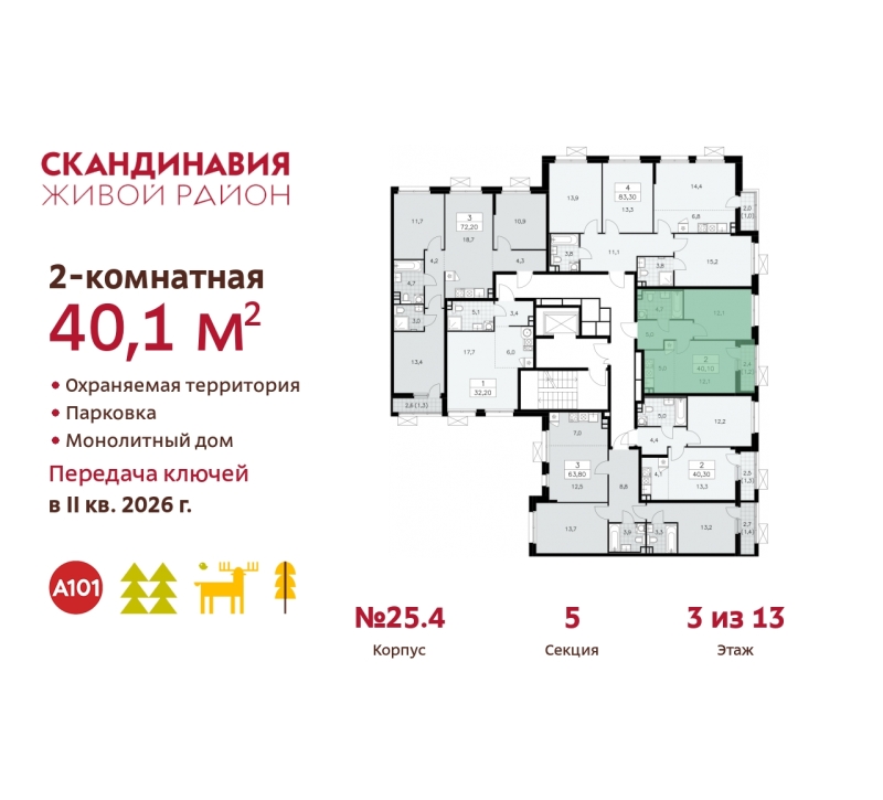 Объект по адресу Москва г, Сосенское п, Скандинавский б-р, д. 25