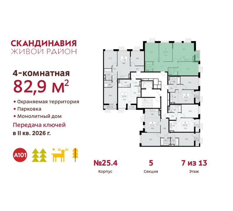 Объект по адресу Москва г, Сосенское п, Скандинавский б-р, д. 25