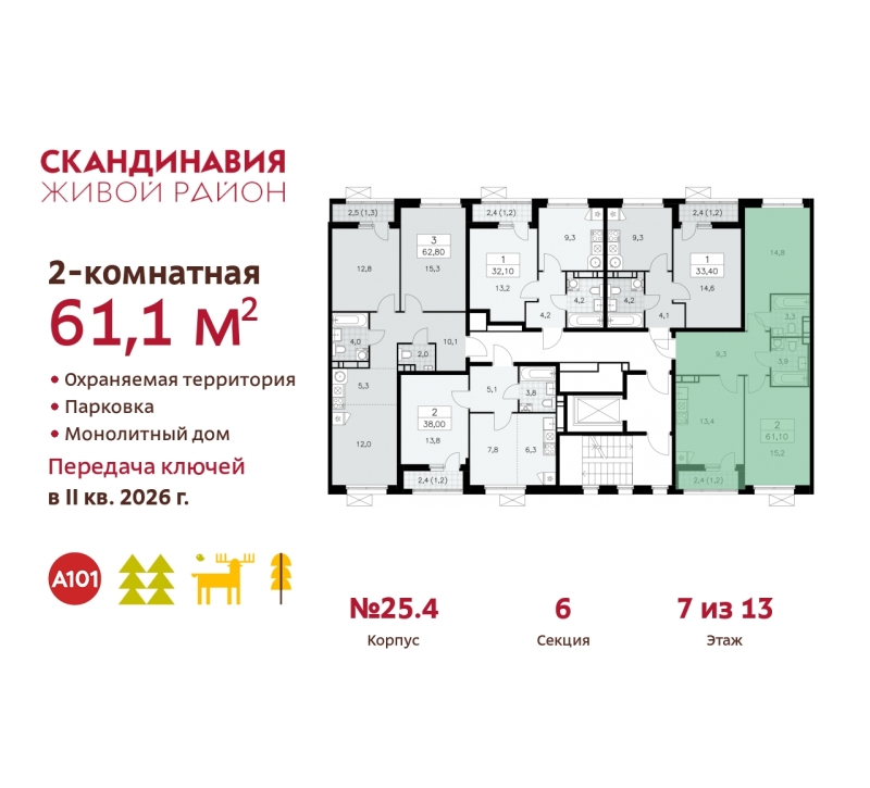 Объект по адресу Москва г, Сосенское п, Скандинавский б-р, д. 25