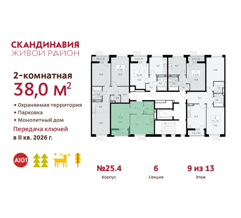 Объект по адресу Москва г, Сосенское п, Скандинавский б-р, д. 25