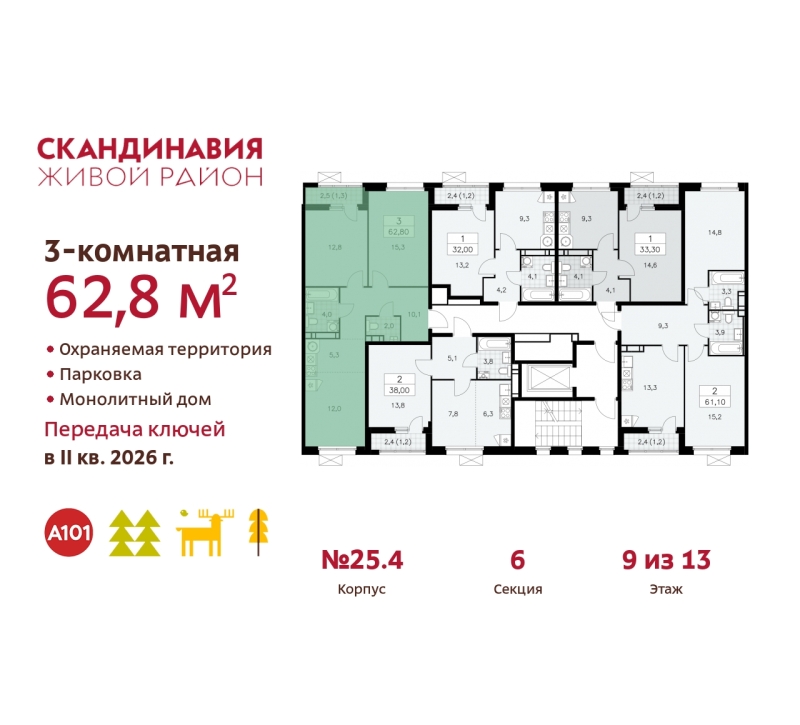 Объект по адресу Москва г, Сосенское п, Скандинавский б-р, д. 25