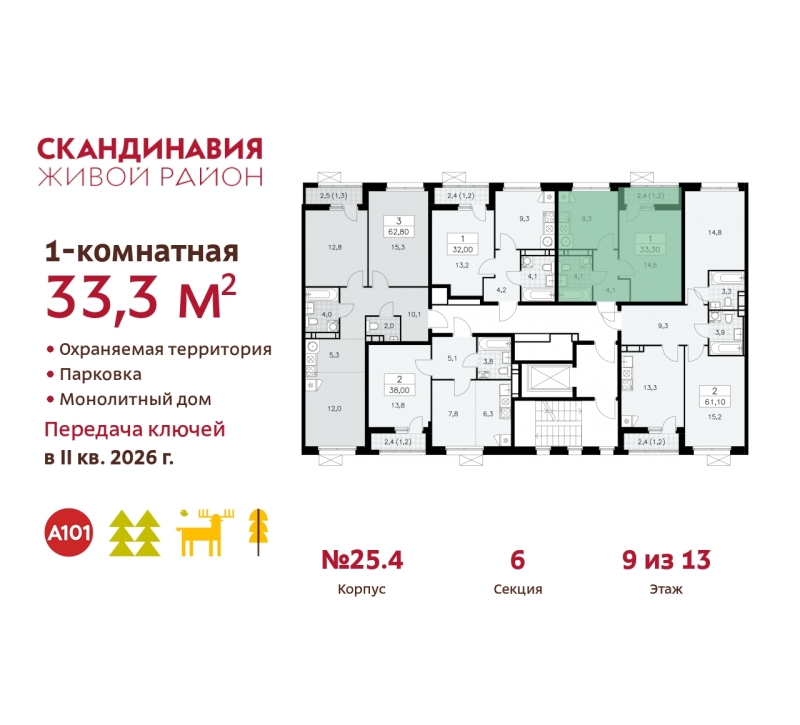 Объект по адресу Москва г, Сосенское п, Скандинавский б-р, д. 25