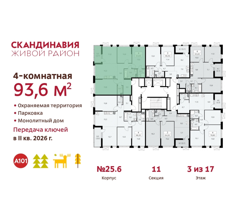 Объект по адресу Москва г, Сосенское п, Скандинавский б-р, д. 25