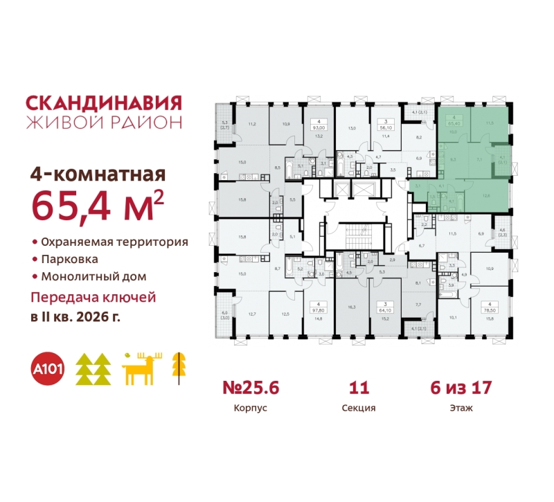 Объект по адресу Москва г, Сосенское п, Скандинавский б-р, д. 25