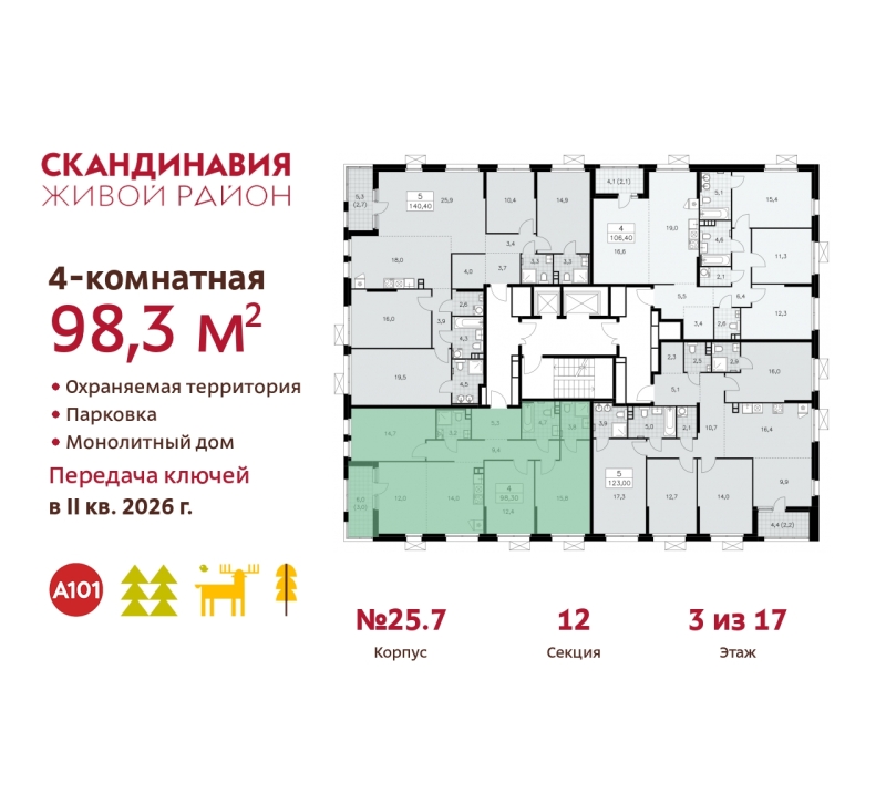 Объект по адресу Москва г, Сосенское п, Скандинавский б-р, д. 25