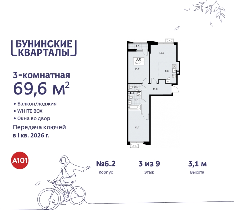 Объект по адресу Москва г, Сосенское п, Куприна пр-кт, д. 2